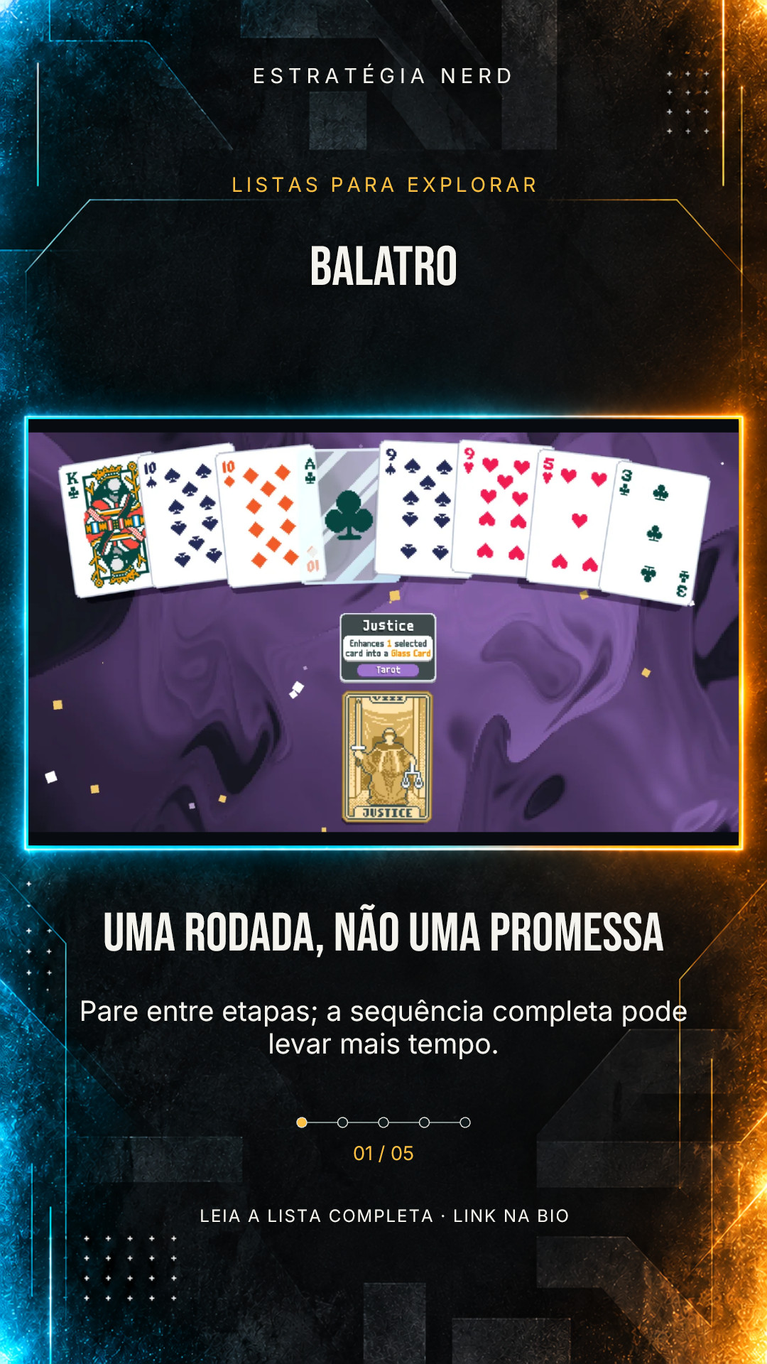 ⏳ Meia hora livre: escolha também seu ponto de parada.