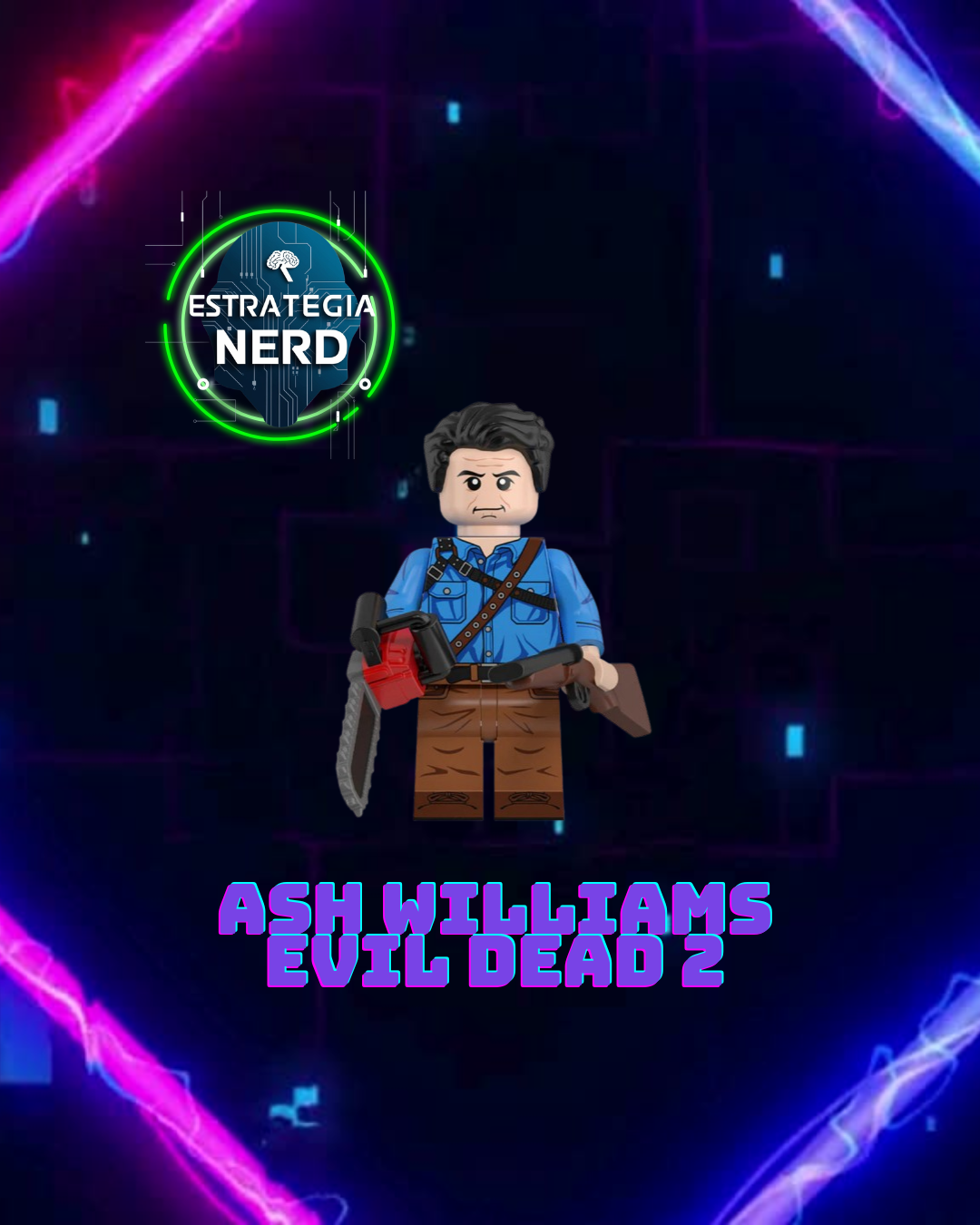 Action Figure Ash Williams Evil Dead 2 Blocos