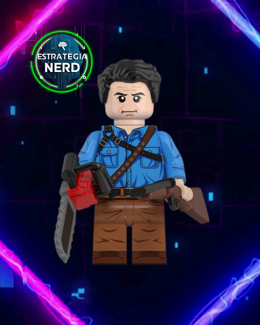 Action Figure Ash Williams Evil Dead 2 Blocos