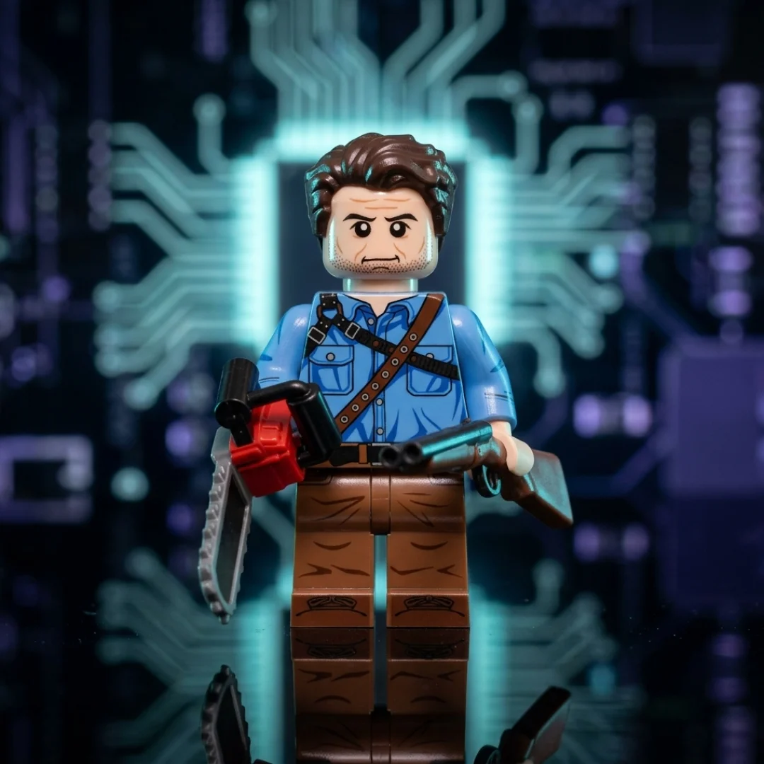 Action Figure Ash Williams Evil Dead 2 Blocos