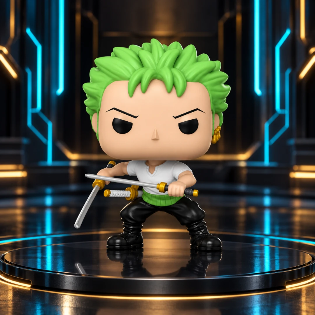 Funko Pop! One Piece Zoro com Duas Espadas