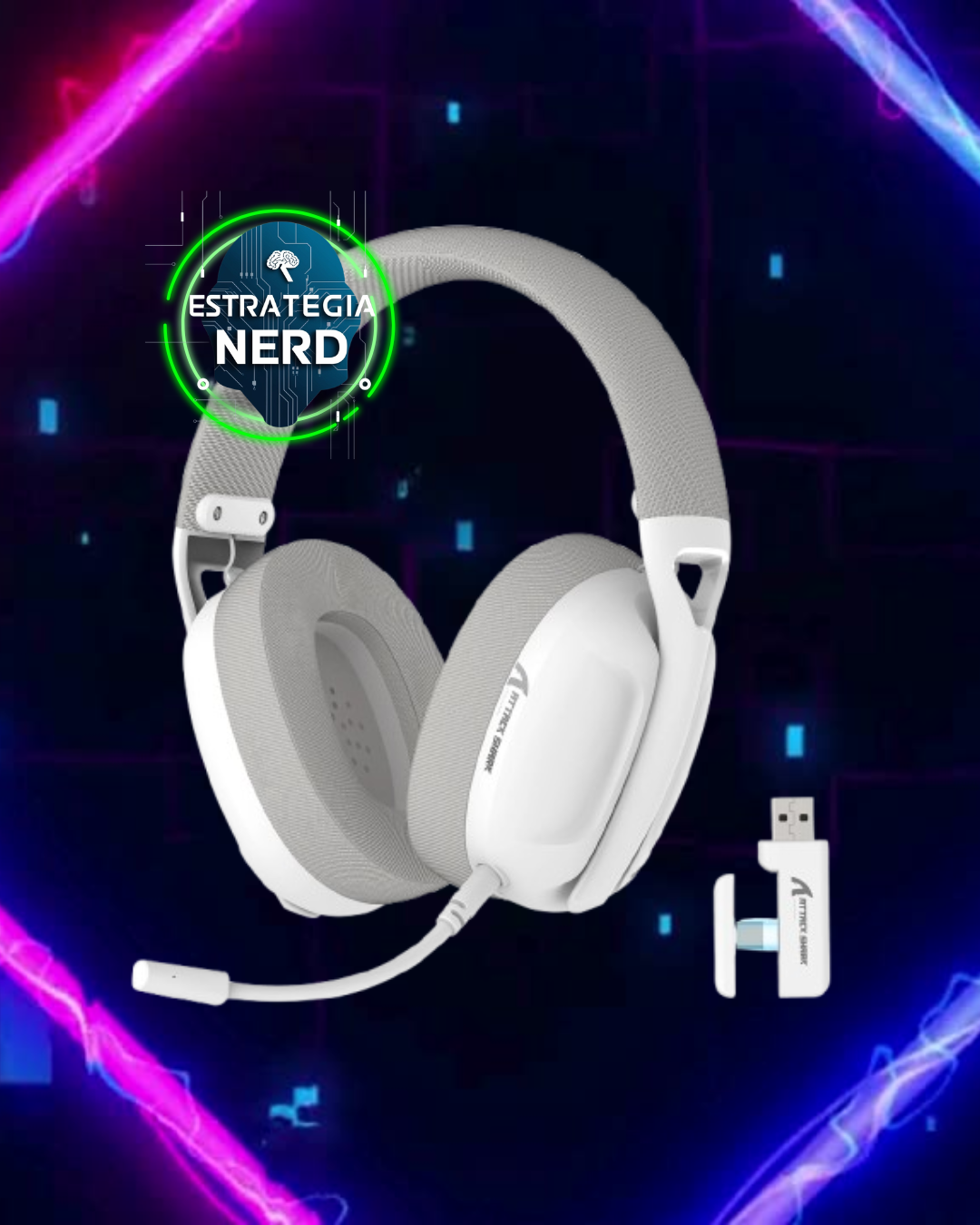 Headset Gamer ATTACK SHARK L80PRO Wireless 7.1 Ultra Leve