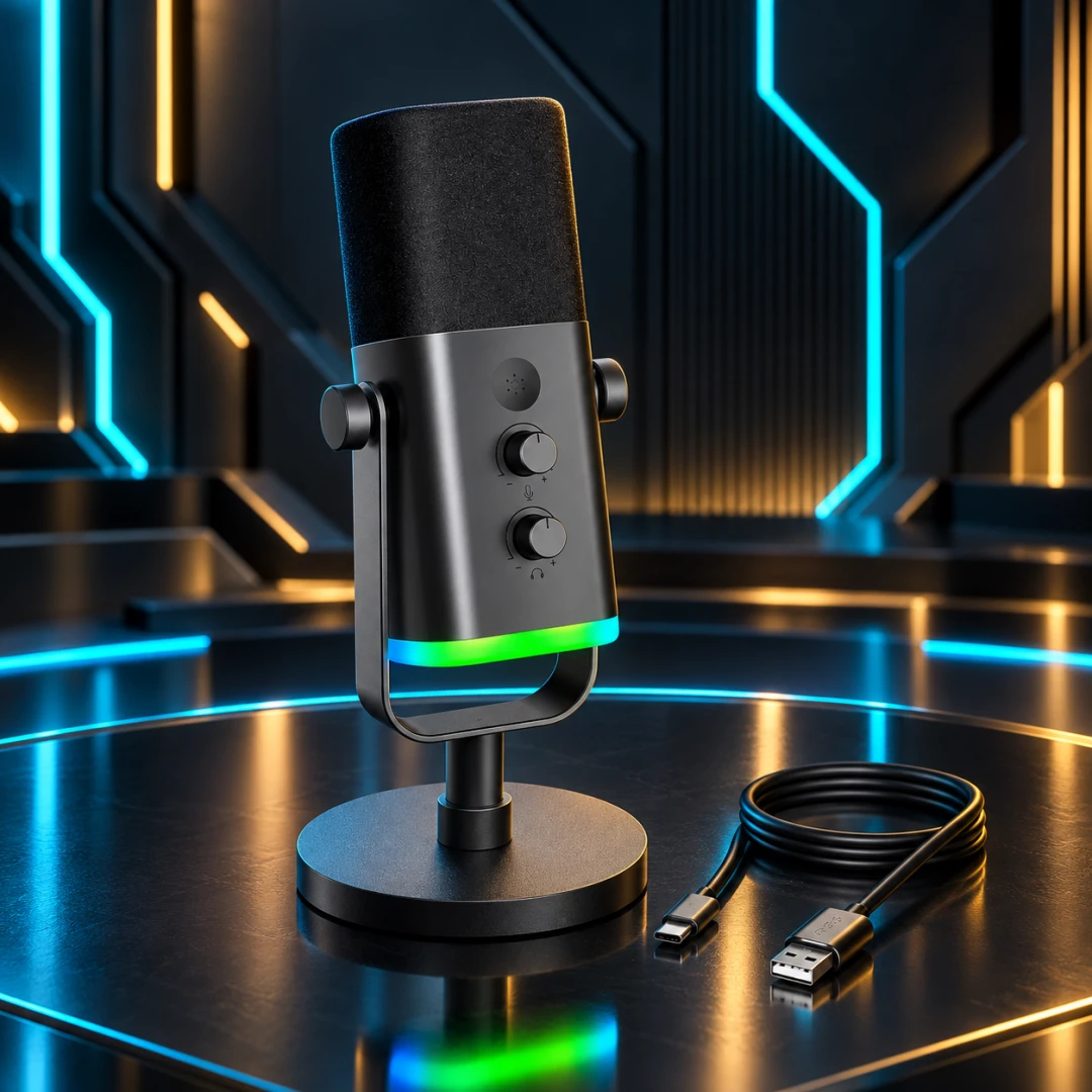 Microfone FIFINE AmpliGame AM8 USB/XLR RGB