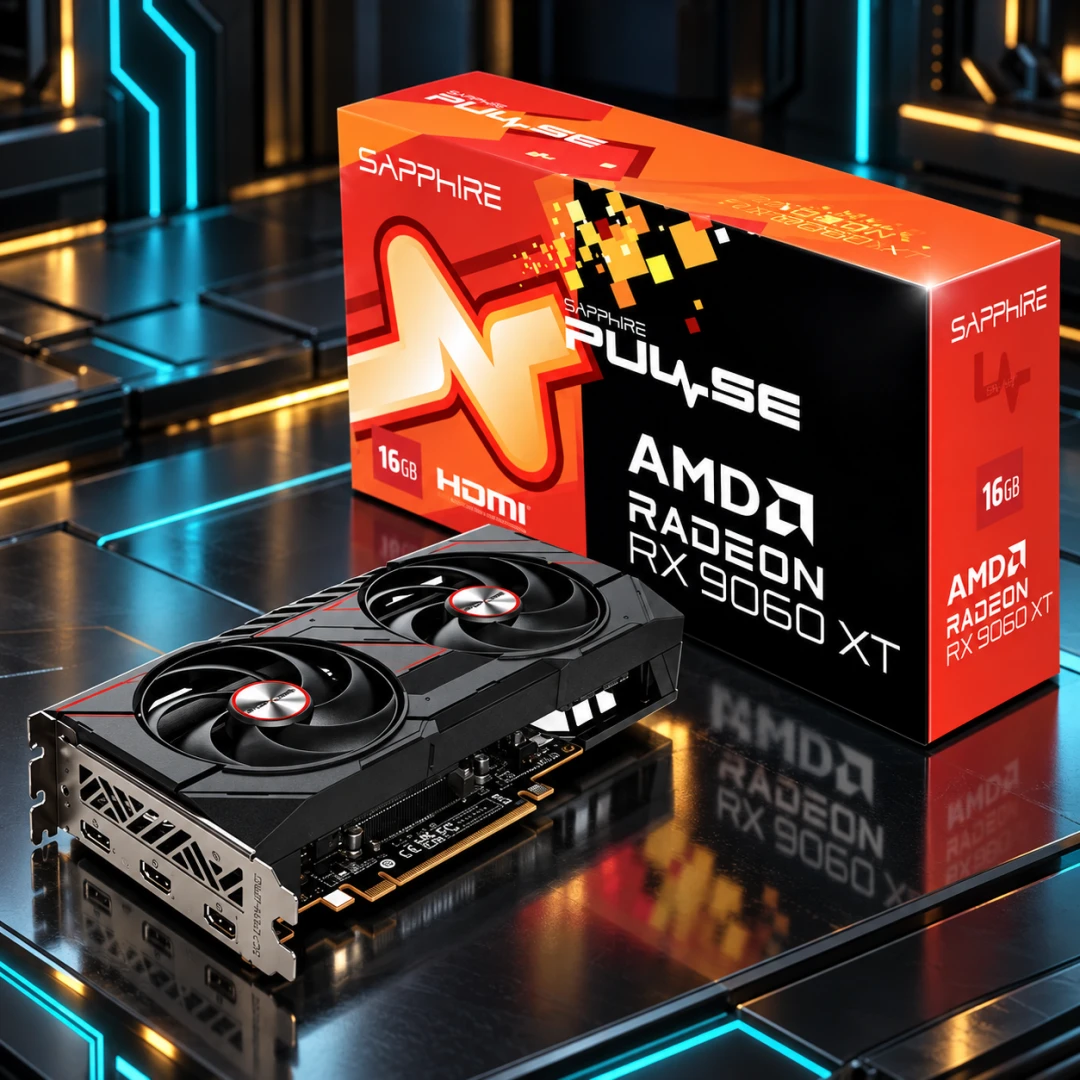 Placa de Vídeo Sapphire Pulse Radeon RX 9060 XT 16GB