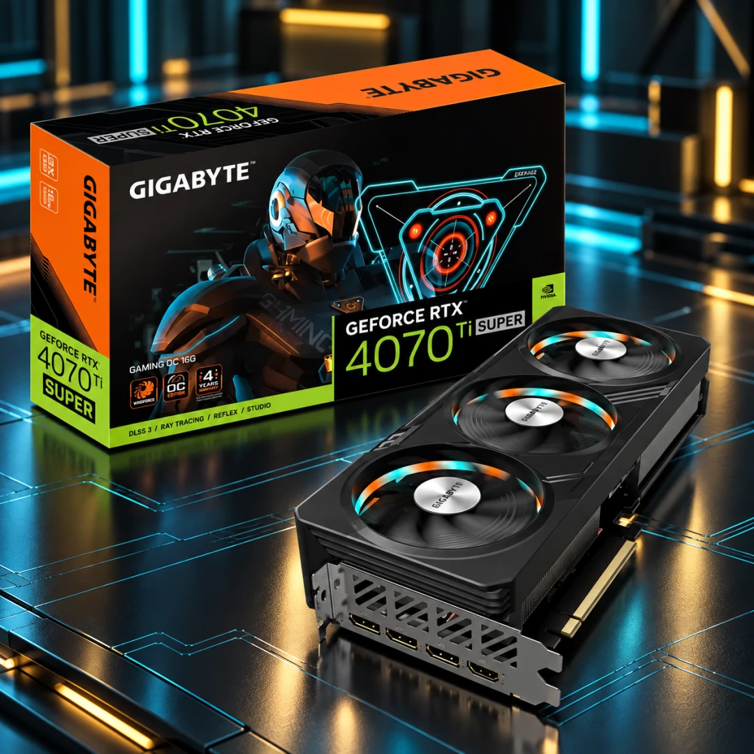 Placa de Vídeo Gigabyte GeForce RTX 4070 Ti Super Gaming OC 16GB