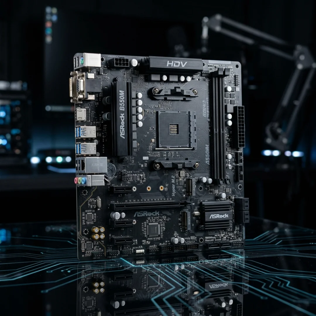 Placa-Mãe ASRock B550M-HDV AM4 DDR4 mATX