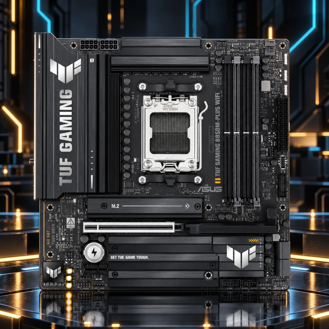 Placa-Mãe ASUS TUF Gaming B850M-Plus WiFi DDR5 AMD AM5