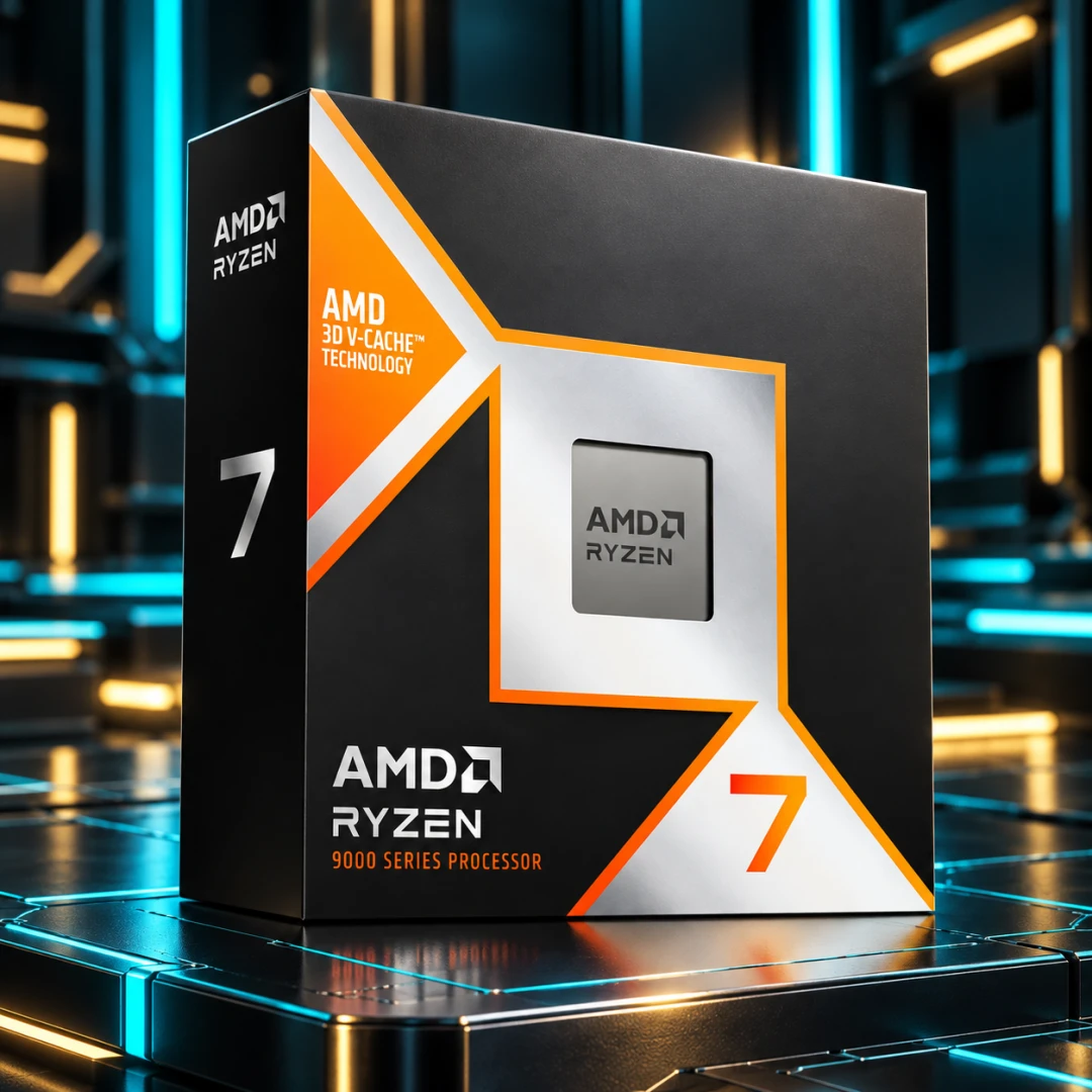 Processador AMD Ryzen 7 9800X3D AM5 até 5.2GHz 104MB