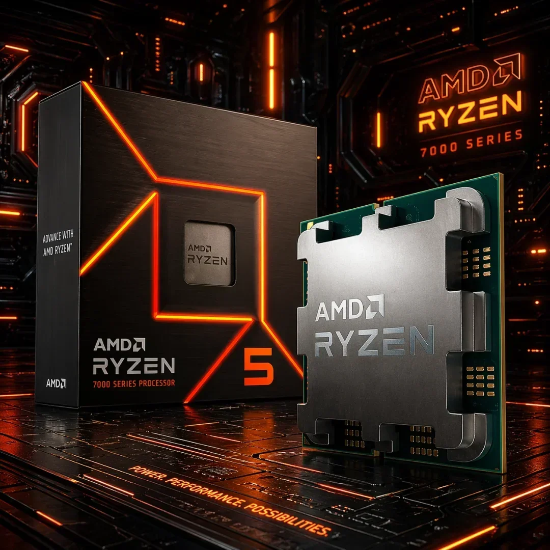 Processador Gamer AMD Ryzen 5 7600X 6 Núcleos até 5.3GHz com Gráficos Integrados