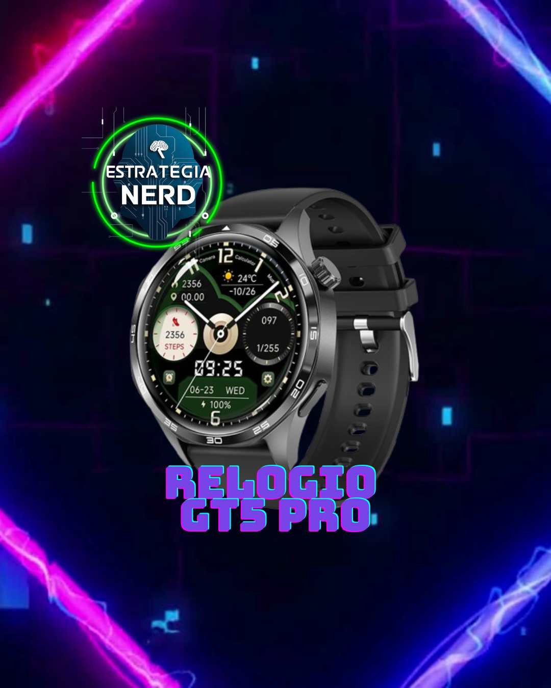 Smartwatch Foxbox Bluetooth Chamadas e Monitor de Saúde