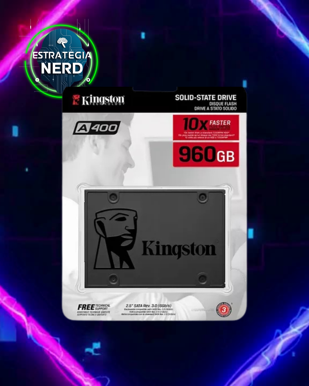 SSD Kingston A400 960GB SATA 3.0 Alta Velocidade