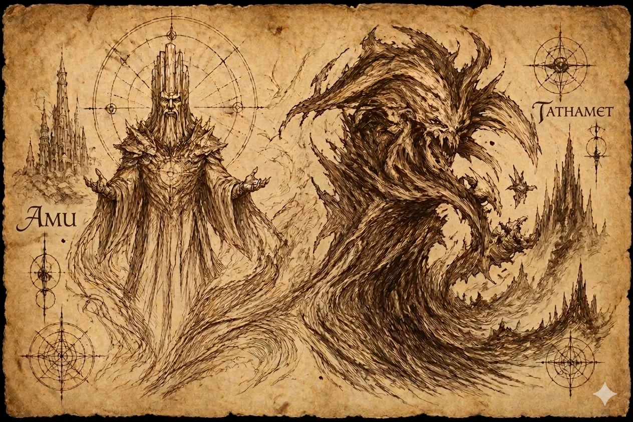 Anu e Tathamet origem do universo Diablo