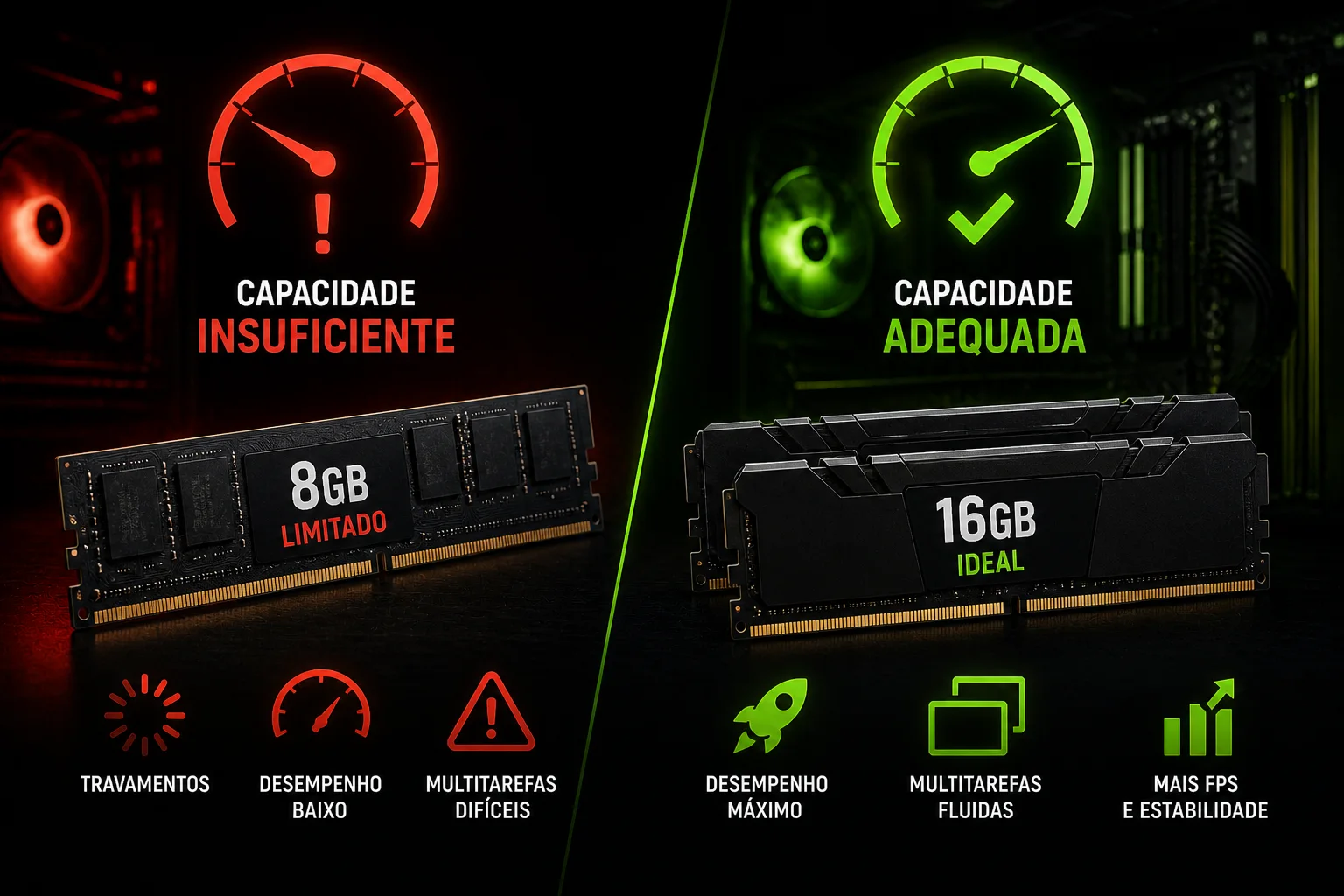 Comparação entre fonte genérica e fonte de qualidade em PC gamer