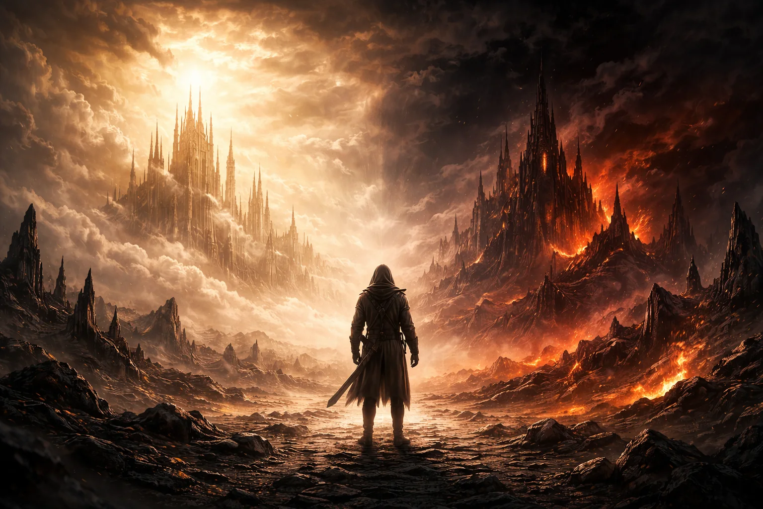 Figura entre o Céu e o Inferno