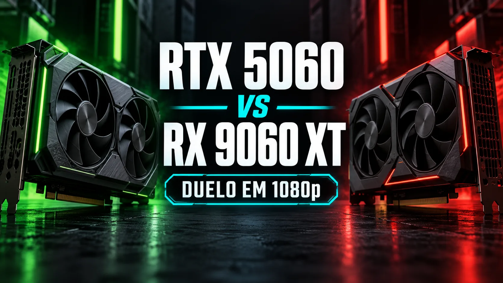 RTX 5060 vs RX 9060 XT: qual placa compensa em 1080p